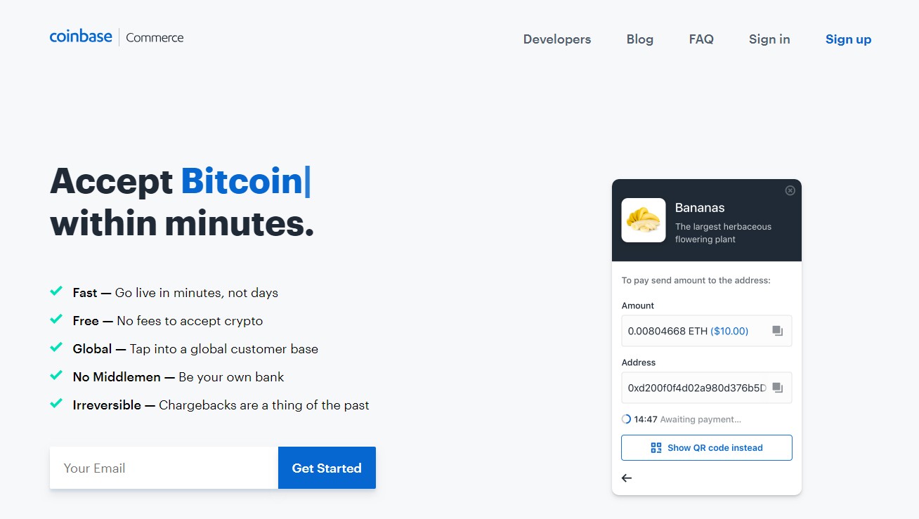 Coinbase - Bitcoin Payment Gateway